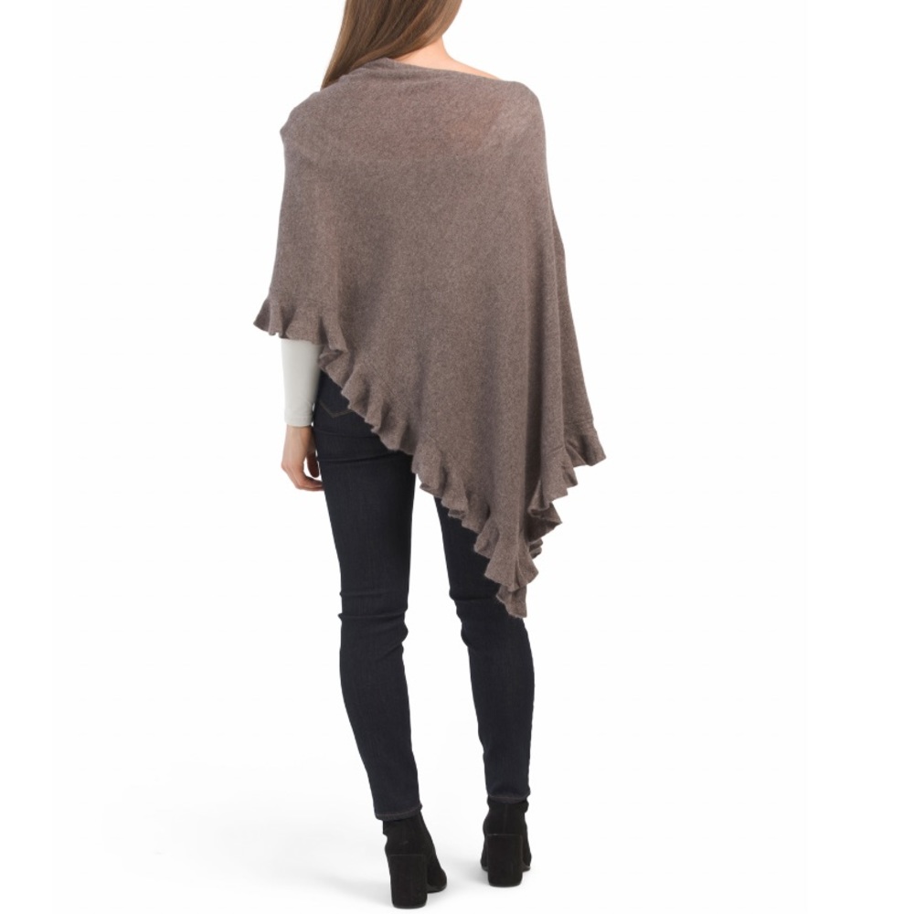 HANNAH ROSE Periwinkle Cashmere Ruffle Sweater - Picture 2 of 3